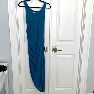 Silvergate NWOT asymmetrical maxi dress, teal. Size S